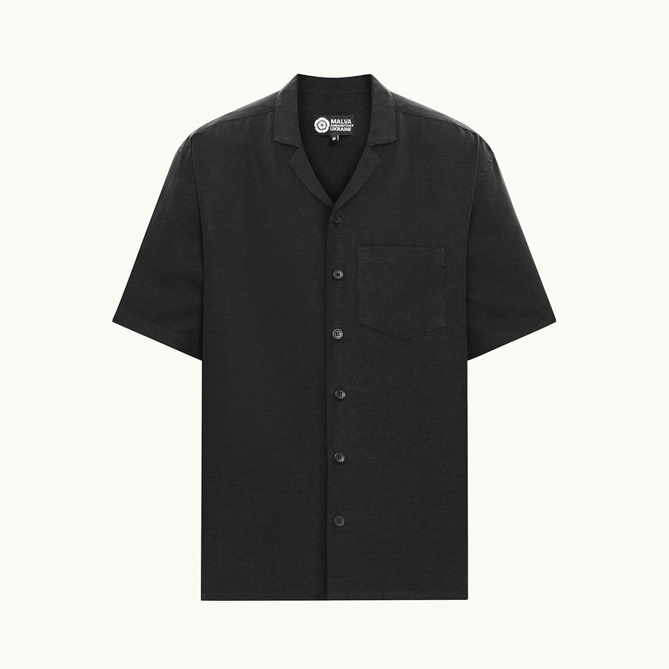 Гавайська сорочка "Obsidian Black"