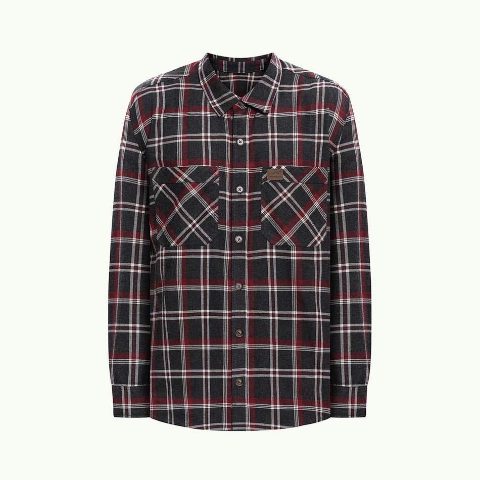 Сорочка "Dark grey with red plaid 2602"