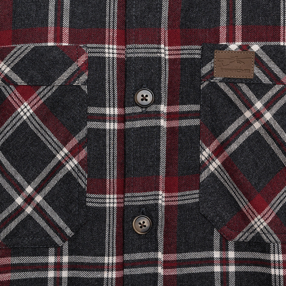 Сорочка "Dark grey with red plaid 2602"