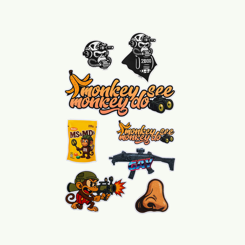 Stickers "MONKEY SEE MONKEY DO" 